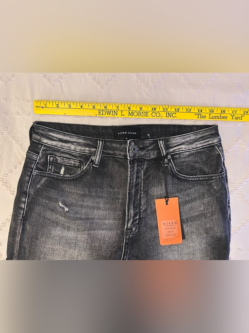 RISEN HIGH RISE RIPPED HEM SHORTS - Picture 12 of 12